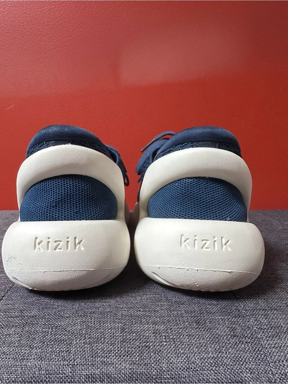 Kizik Roamer Navy Blue Knit Hands Free Slip On Sneakers Mens 8.5 Womens 10